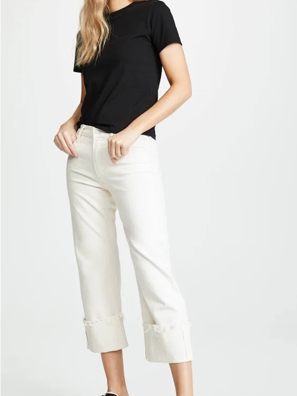 MOTHER The Dusty Cuff Fray Jeans